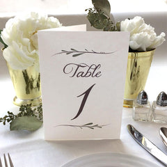 Freestanding Wedding Table Numbers - Printed Folded Double Sided Table Numbers - Freestanding 4x6 Table Numbers - Stand Alone Table Numbers