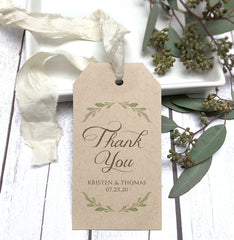 Rustic Thank You Tags, Printed Thank You Tags, Hanging Thank You Tags, Greenery Favor Tags, Custom Tags, Gift Tags, Hotel Bag Tag