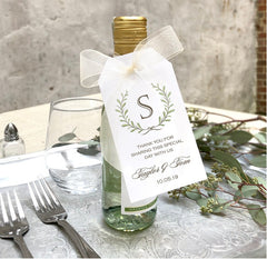 Monogram Thank You Tags, Printed Bridal Shower Thank You Tags, Wedding Favor Thank You Tags, Wine Wedding Favor Tags, Custom Tags