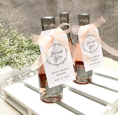 Thank You Favor Tags, Floral Wreath Bridal Shower Thank You Tags, Baby Shower Thank You Tags, Gift Favor Tags, Wine Favor Tags