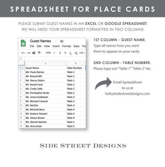 Name Card Tags, Customized Place Cards, Guests Seating Assignments, Hanging Favor and Seating Tags, Hanging Place Cards with Hole Punched