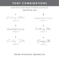 Hanging Place Cards, Printed Name Tags, Personalized Tags with Holes for Seating Cart, Printed Personalized Reception Place Card Tags