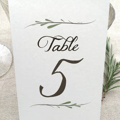 Freestanding Wedding Table Numbers - Printed Folded Double Sided Table Numbers - Freestanding 4x6 Table Numbers - Stand Alone Table Numbers