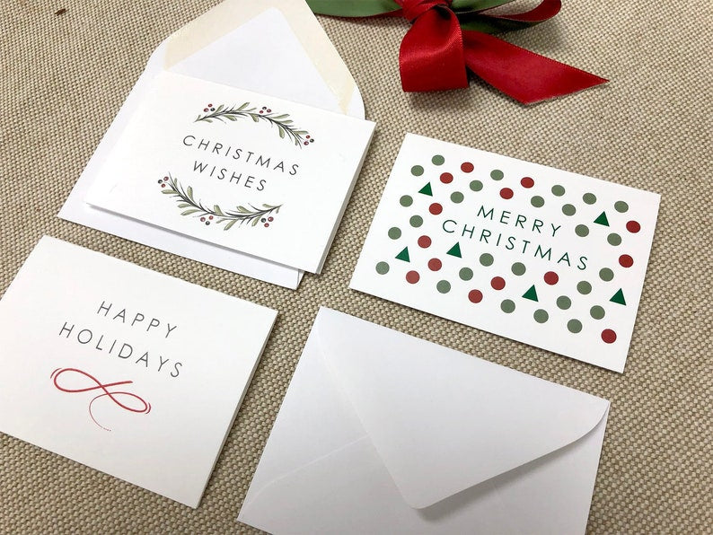 Set of 6 Mini Christmas Gift Cards, Mini Gift Cards, Small Cards for Gifts, Blank small Christmas cards with envelopes