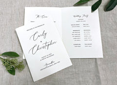 Printed Ceremony Program Booklet, Folded Wedding Ceremony Programs, Many Colors to Choose From, Handheld Programs