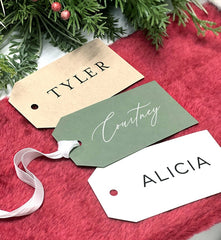 Christmas Name Tags, Christmas Stocking Gift Tags, Printed Personalized Stocking Tags, Christmas Place Cards, Customized Christmas Name Tags