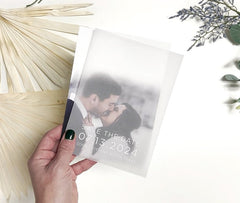 Modern Minimalist Vellum Save The Dates, Printed Vellum Overlays, Vellum Overlay Prints, DIY Vellum Save the Dates, Photos Not Included