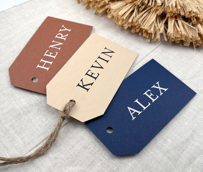 Groomsman Gift Tags, Best Man Name Tags, Printed Groomsmen Gift Tags, Personalized Gift Tags with Holes, No String Included