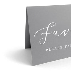 Wedding Favors Sign, Simple Minimalist Printed Favor Table Signs, Table Sign for Bridal Shower, Favor Sign for Baby Shower, Guest Favor Sign