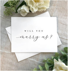 Will You Marry Us Card, Officiant Proposal Card, Classy and Simple Officiant Proposal Card