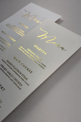 New! Gold Foil Menu Cards, Printed Shiny Wedding Gold Foil Menus, Simple and Classy Gold Menus For Reception Tables, Printed Menu Cards