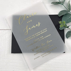 Vellum Save The Dates, Printed Vellum Overlays, Vellum Overlay Invitations, White or Black Ink on Vellum, DIY Vellum, Photos Not Included