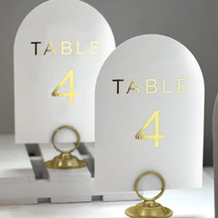 Gold Wedding Table Numbers, Shiny Gold Foil 5x7 Table Number, Gold Wedding Decor, Arched Tops, Square, Rounded Corners, Holders not Included